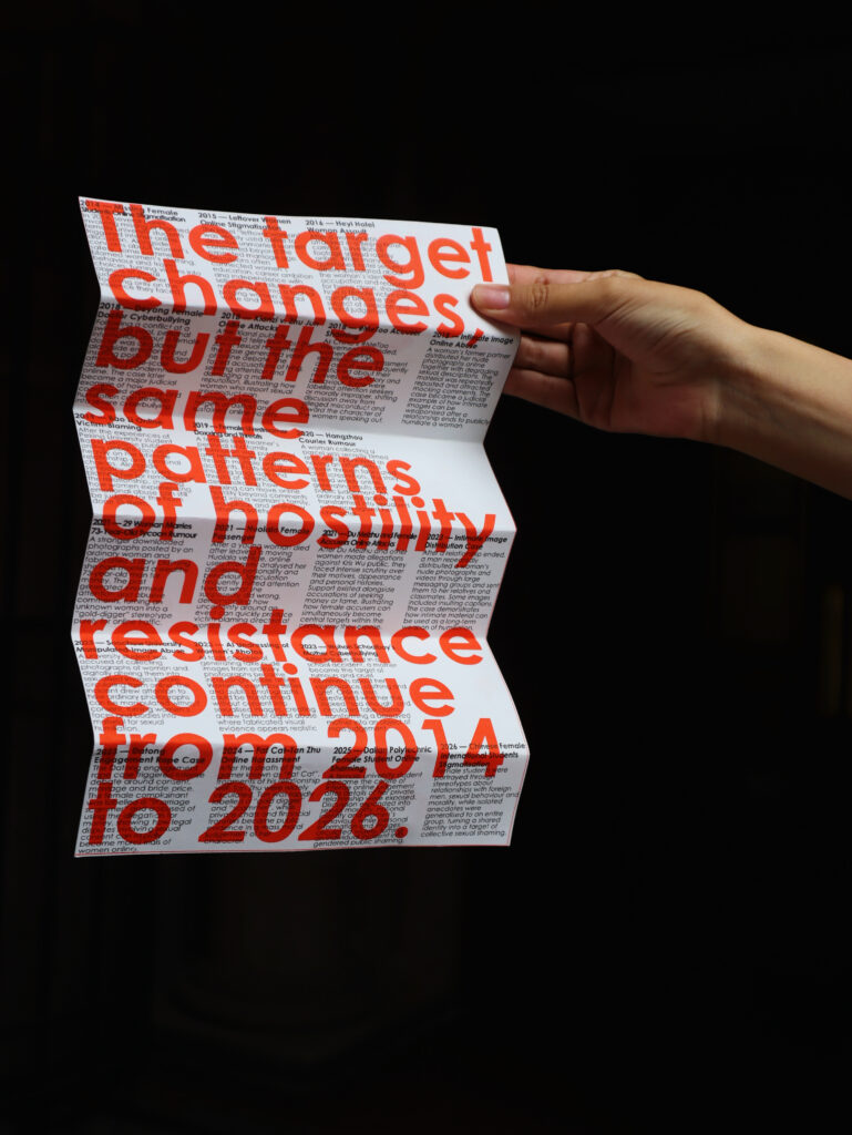 This work documents cases of online violence, public shaming, and gender discrimination against women from 2014 to 2026, revealing the ongoing nature of digital harm.