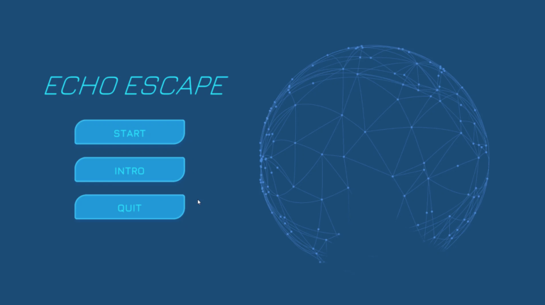 Title screen of a video game named "Echo Escape"