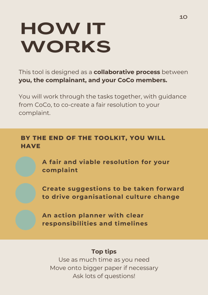 How it works - explanation for the toolkit