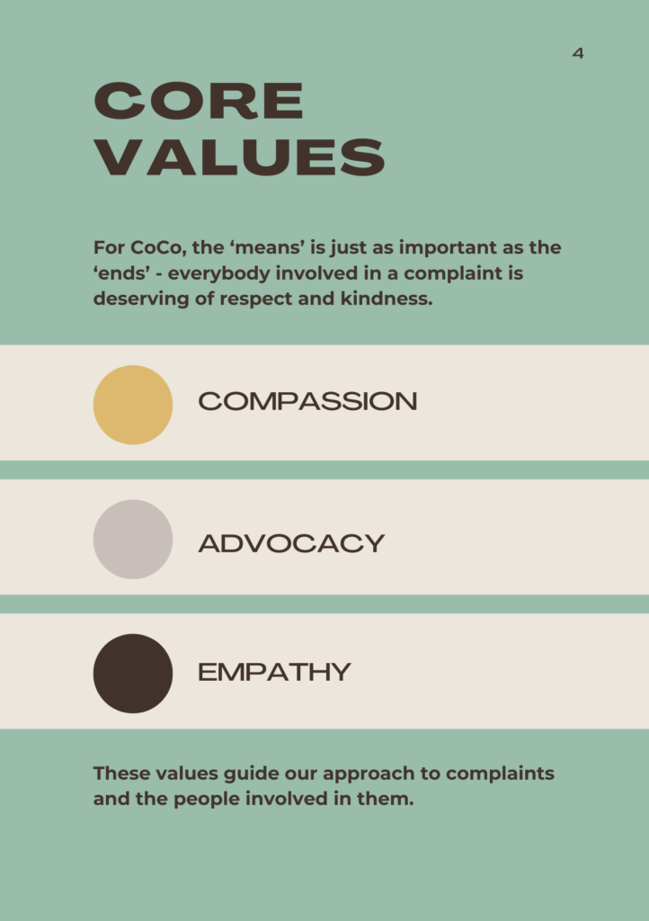 Core Values - Compassion, Advocacy and Empathy