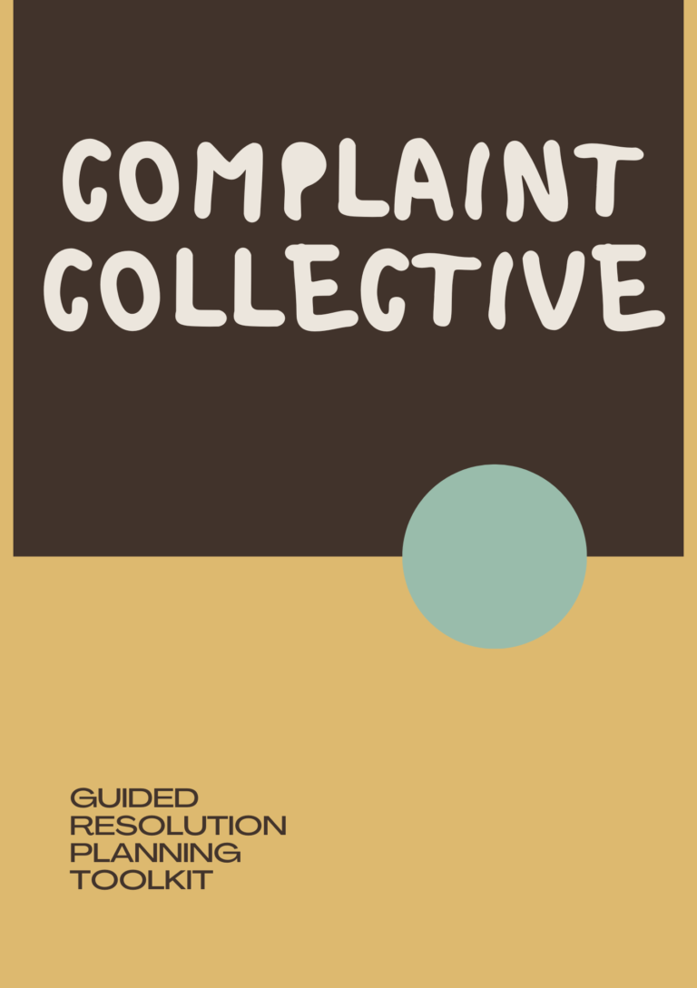 Complaint Collective Guided Resolution Planning Toolkit