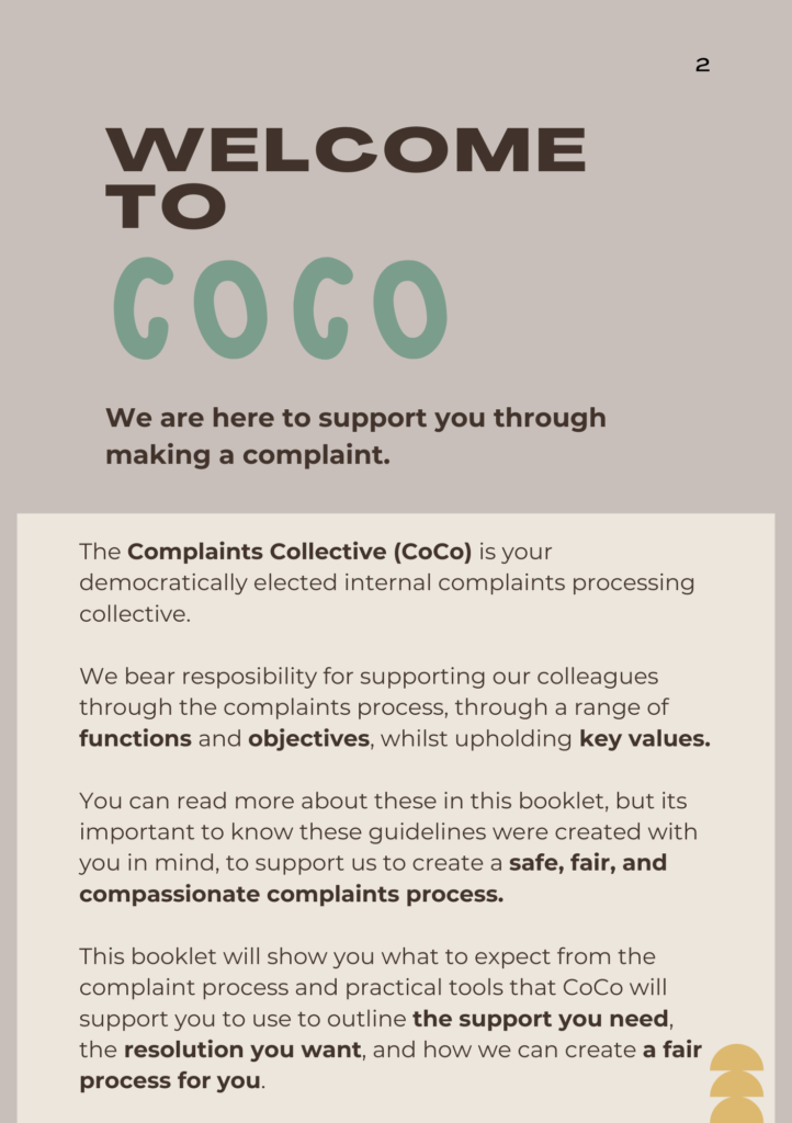 Welcome to CoCo - an introduction page to the Complaint Collective