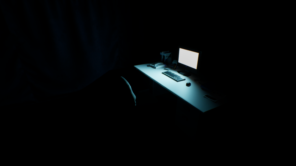 A VR scene showing residents rehearsing the next day’s work in advance.